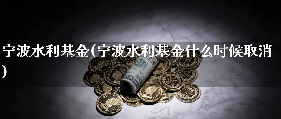 宁波水利基金(宁波水利基金什么时候取消)_https://www.lfyiying.com_港股_第1张