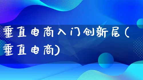 垂直电商入门创新层(垂直电商)_https://www.lfyiying.com_证券_第1张