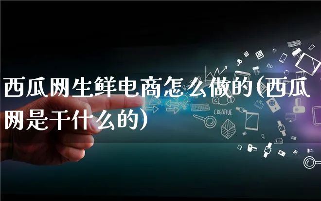 西瓜网生鲜电商怎么做的(西瓜网是干什么的)_https://www.lfyiying.com_港股_第1张