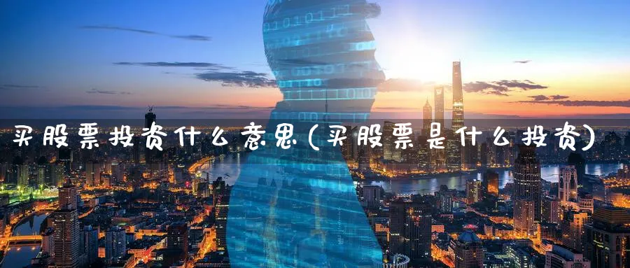 买股票投资什么意思(买股票是什么投资)_https://www.lfyiying.com_美股_第1张