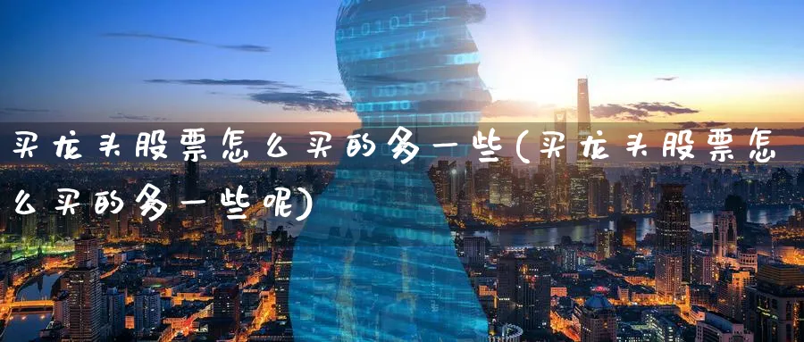 买龙头股票怎么买的多一些(买龙头股票怎么买的多一些呢)_https://www.lfyiying.com_个股_第1张