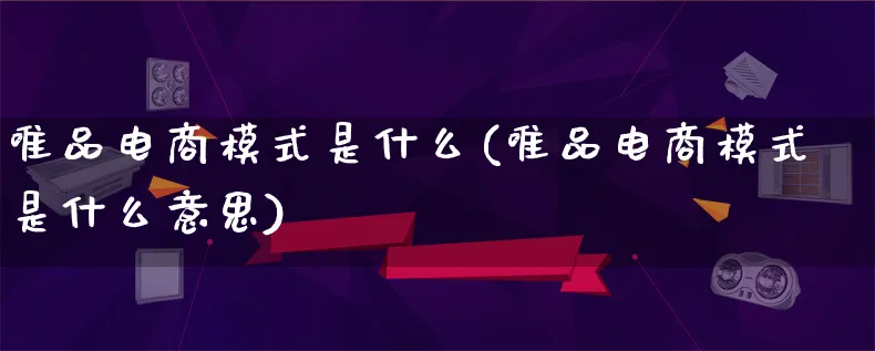 唯品电商模式是什么(唯品电商模式是什么意思)_https://www.lfyiying.com_股票百科_第1张