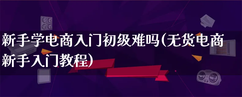 新手学电商入门初级难吗(无货电商新手入门教程)_https://www.lfyiying.com_股票百科_第1张