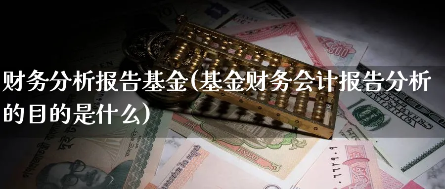 财务分析报告基金(基金财务会计报告分析的目的是什么)_https://www.lfyiying.com_股票分类_第1张