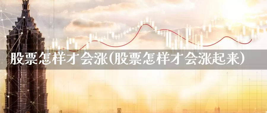 股票怎样才会涨(股票怎样才会涨起来)_https://www.lfyiying.com_证券_第1张