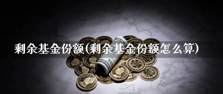 剩余基金份额(剩余基金份额怎么算)_https://www.lfyiying.com_港股_第1张