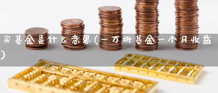 买基金是什么意思(一万块基金一个月收益)_https://www.lfyiying.com_证券_第1张