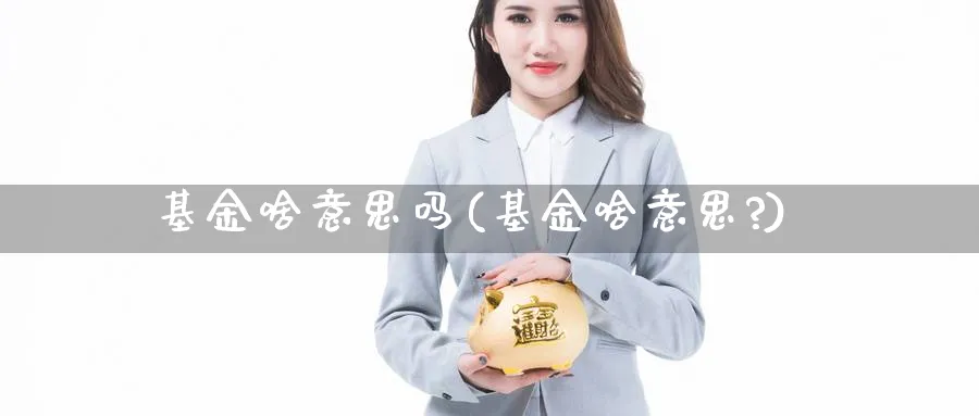 基金啥意思吗(基金啥意思?)_https://www.lfyiying.com_股票百科_第1张