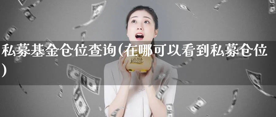 私募基金仓位查询(在哪可以看到私募仓位)_https://www.lfyiying.com_证券_第1张