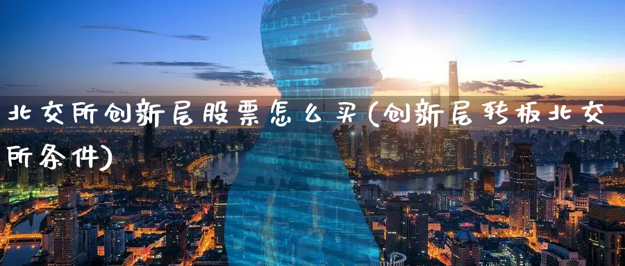 北交所创新层股票怎么买(创新层转板北交所条件)_https://www.lfyiying.com_个股_第1张