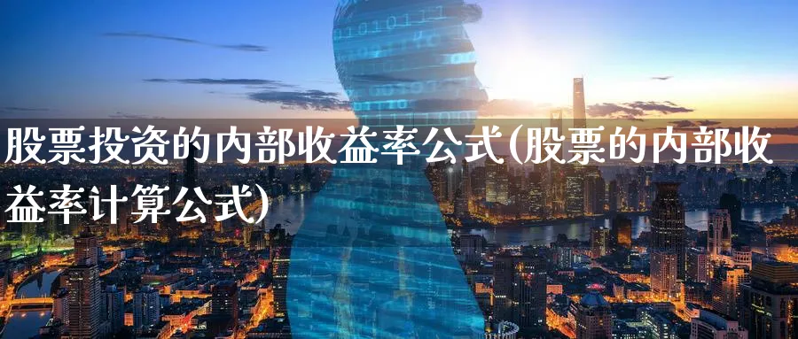 股票投资的内部收益率公式(股票的内部收益率计算公式)_https://www.lfyiying.com_证券_第1张