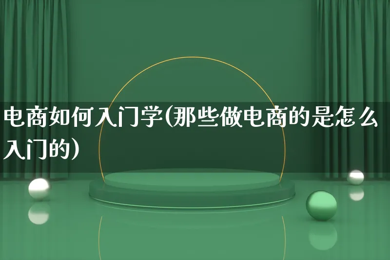 电商如何入门学(那些做电商的是怎么入门的)_https://www.lfyiying.com_股票百科_第1张