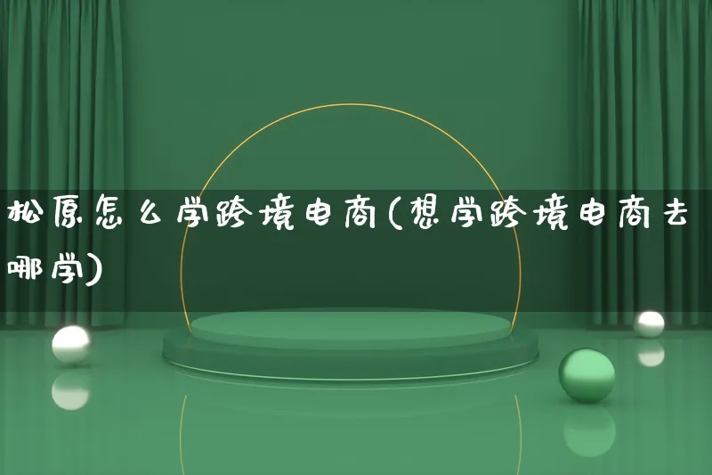 松原怎么学跨境电商(想学跨境电商去哪学)_https://www.lfyiying.com_港股_第1张