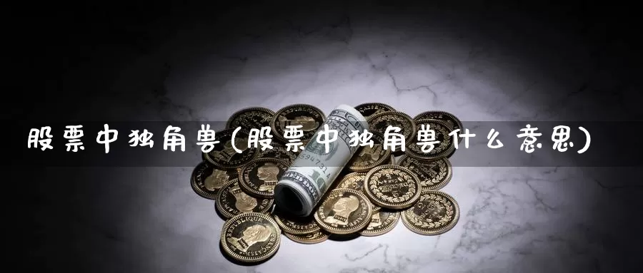 股票中独角兽(股票中独角兽什么意思)_https://www.lfyiying.com_美股_第1张