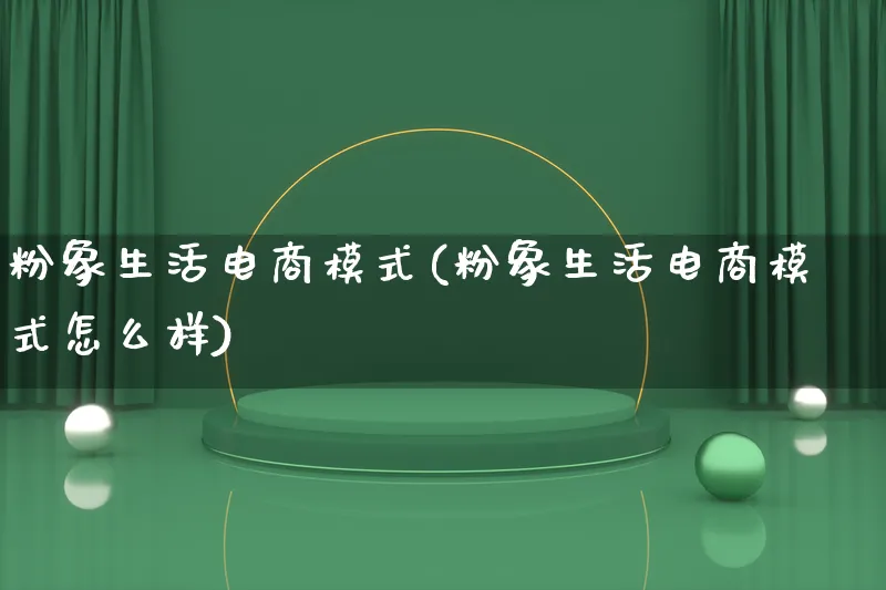 粉象生活电商模式(粉象生活电商模式怎么样)_https://www.lfyiying.com_股票百科_第1张