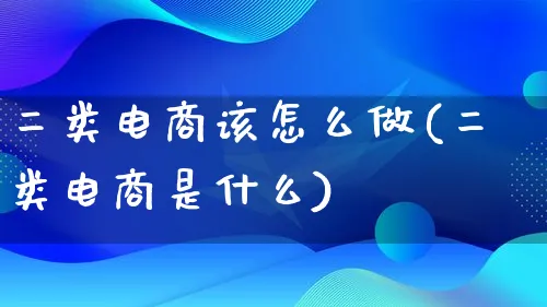 二类电商该怎么做(二类电商是什么)_https://www.lfyiying.com_个股_第1张