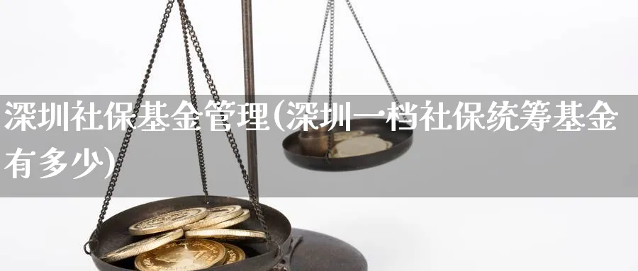 深圳社保基金管理(深圳一档社保统筹基金有多少)_https://www.lfyiying.com_个股_第1张