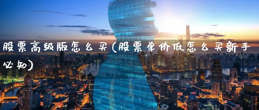 股票高级版怎么买(股票单价低怎么买新手必知)_https://www.lfyiying.com_股票分类_第1张