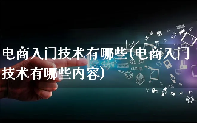 电商入门技术有哪些(电商入门技术有哪些内容)_https://www.lfyiying.com_股票百科_第1张