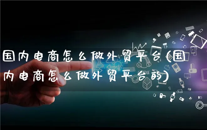 国内电商怎么做外贸平台(国内电商怎么做外贸平台的)_https://www.lfyiying.com_股票百科_第1张