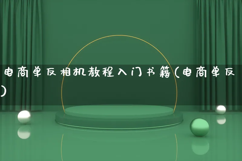 电商单反相机教程入门书籍(电商单反)_https://www.lfyiying.com_港股_第1张