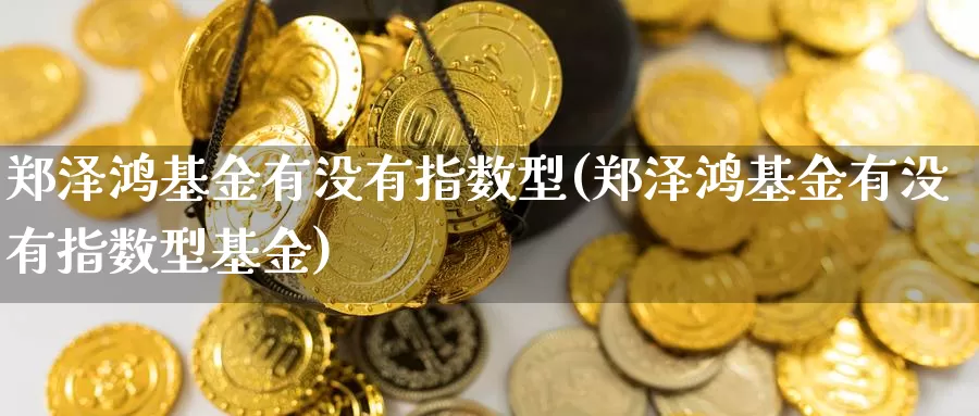 郑泽鸿基金有没有指数型(郑泽鸿基金有没有指数型基金)_https://www.lfyiying.com_证券_第1张