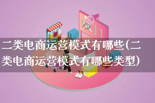 二类电商运营模式有哪些(二类电商运营模式有哪些类型)_https://www.lfyiying.com_股票百科_第1张