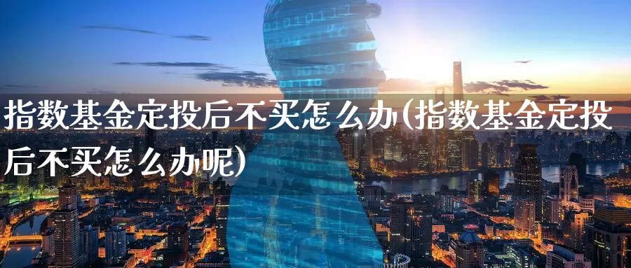 指数基金定投后不买怎么办(指数基金定投后不买怎么办呢)_https://www.lfyiying.com_证券_第1张