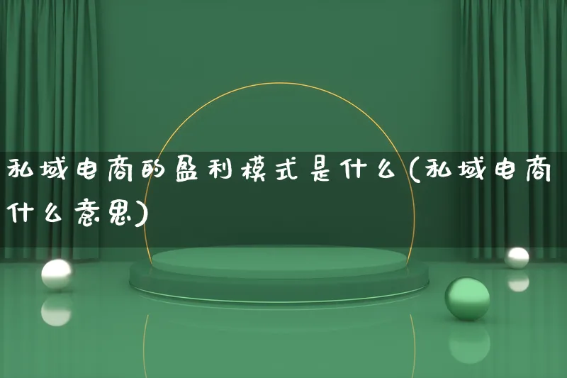 私域电商的盈利模式是什么(私域电商什么意思)_https://www.lfyiying.com_股票百科_第1张