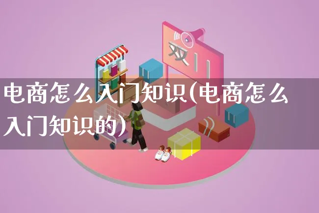 电商怎么入门知识(电商怎么入门知识的)_https://www.lfyiying.com_港股_第1张