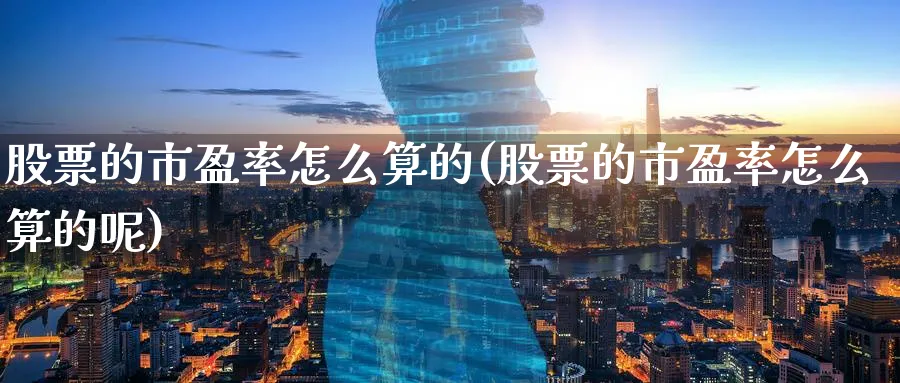 股票的市盈率怎么算的(股票的市盈率怎么算的呢)_https://www.lfyiying.com_股吧_第1张