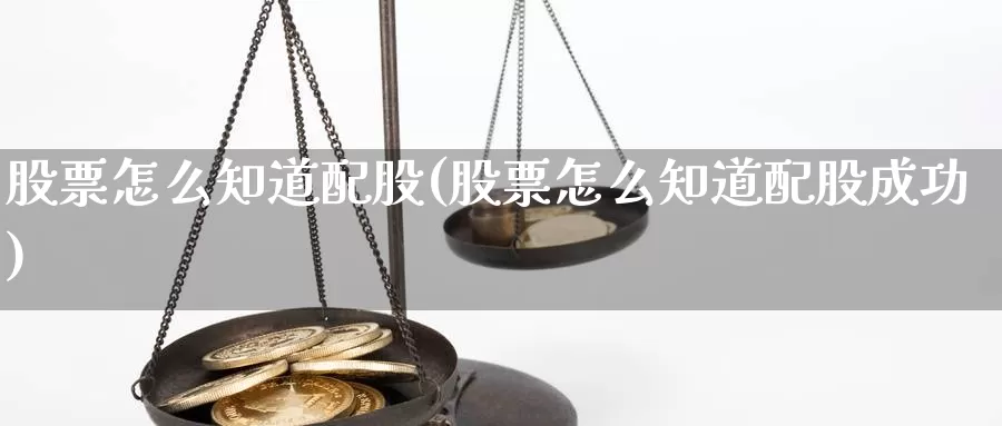 股票怎么知道配股(股票怎么知道配股成功)_https://www.lfyiying.com_股票分类_第1张