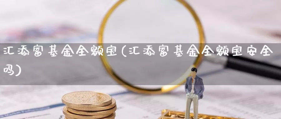 汇添富基金全额宝(汇添富基金全额宝安全吗)_https://www.lfyiying.com_美股_第1张